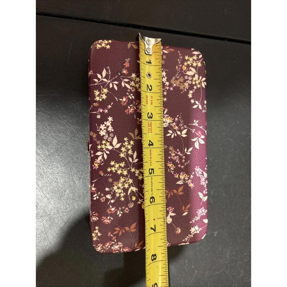 Vintage Women’s Wallet Purse Box Floral Print Card, Checkbook & Money Holder - Picture 11 of 13